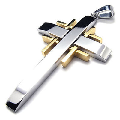 Hpolw Gold Silver Stainless Steel Cross Mens Womens Necklace Pendant 18-26 inches Chain
Hpolw Gold Silver Stainless Steel Cross Mens Womens Necklace Pendant 18-26 inches Chain