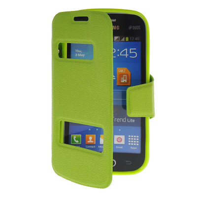 MOONCASE View Window Leather Side Flip Pouch Stand Shell Back Case Cover for Samsung Galaxy Trend Lite S7390 / S7392 Green
MOONCASE View Window Leather Side Flip Pouch Stand Shell Back Case Cover for Samsung Galaxy Trend Lite S7390 / S7392 Green