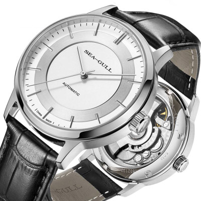 Seagull watch simple retro business big three-pin automatic mechanical mens watch 6061 series silver frame white plate black belt
Seagull watch simple retro business big three-pin automatic mechanical mens watch 6061 series silver frame white plate black belt