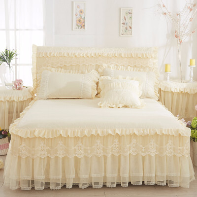 1 Piece Lace Bed Skirt 2pieces Pillowcases Bedding Set Princess Bedding Bedspreads Sheet Bed For Girl bed Cover KingQueen size
1 Piece Lace Bed Skirt 2pieces Pillowcases Bedding Set Princess Bedding Bedspreads Sheet Bed For Girl bed Cover KingQueen size