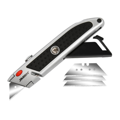 Jimmy Home JM-G12009A Heavy duty utility knife sharp&durable wallpaper knife paper cutter home safety tool to send SK5 material blade 4 piece straight
Jimmy Home JM-G12009A Heavy duty utility knife sharp&durable wallpaper knife paper cutter home safety tool to send SK5 material blade 4 piece straight