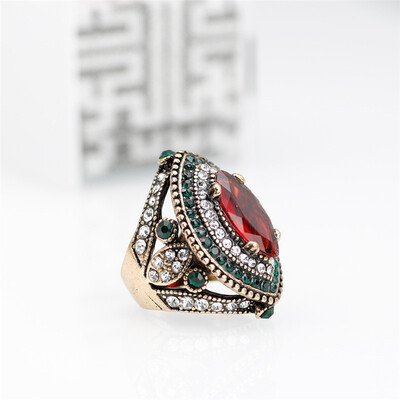 Bohemia Ethnic Wedding Vintage Rings For Women Big Crystal Full Stones Turkey Design Antique Gold Color Ring Jewelry 2018 Gifts
Bohemia Ethnic Wedding Vintage Rings For Women Big Crystal Full Stones Turkey Design Antique Gold Color Ring Jewelry 2018 Gifts