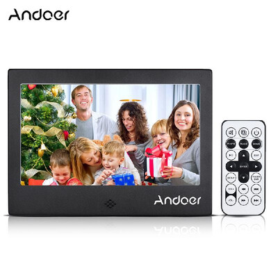 Andoer 7 LED Digital Photo Frame 720P Video Music Calendar Clock TXT Player 1024 600 Resolution Metal Frame with Remote Control
Andoer 7 LED Digital Photo Frame 720P Video Music Calendar Clock TXT Player 1024 600 Resolution Metal Frame with Remote Control