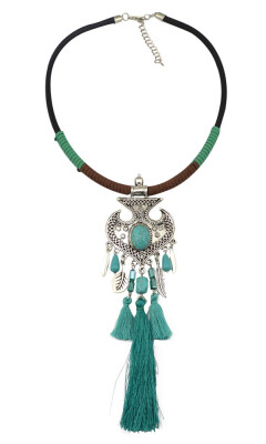 Idealway New Handmade Rope Torque Leather Chain 2 Colors Blue Black Turquoise Beads Leaves Threads Long Tassel Pendant Necklace
Idealway New Handmade Rope Torque Leather Chain 2 Colors Blue Black Turquoise Beads Leaves Threads Long Tassel Pendant Necklace