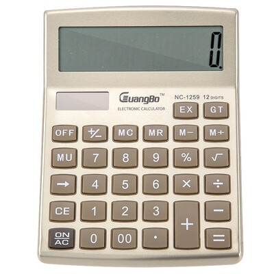 Guangbo GuangBo desktop calculator office financial fashion soil Hao gold single loaded NC-1259 
Guangbo GuangBo desktop calculator office financial fashion soil Hao gold single loaded NC-1259