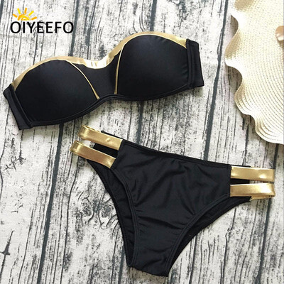 Oiyeefo sexy bandeau push up bikini with gold metallic bordered for women bahters blackblueorangeyellow
Oiyeefo sexy bandeau push up bikini with gold metallic bordered for women bahters blackblueorangeyellow