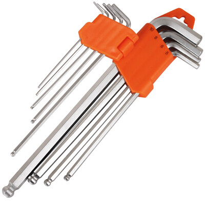 Worker bee WORKERBEE S033-1G 9-piece set long ball head hex wrench -type hex screwdriver wrench manual tool set
Worker bee WORKERBEE S033-1G 9-piece set long ball head hex wrench -type hex screwdriver wrench manual tool set