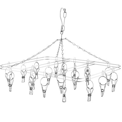 Additives hangers 20 clips drying racks stainless steel square double clothespin drying rack windproof disc solid long socks rack drying rack WG-1278
Additives hangers 20 clips drying racks stainless steel square double clothespin drying rack windproof disc solid long socks rack drying rack WG-1278