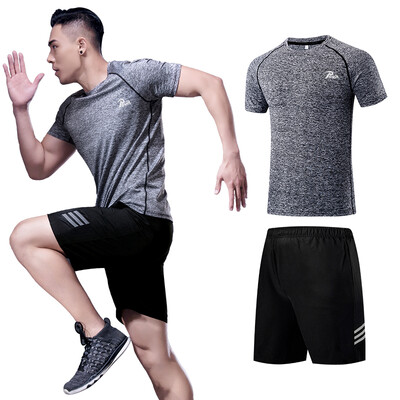 Puwei special POVIT sports suit mens fitness clothing tight breathable moisture wicking running training gym quick-drying clothes short-sleeved shorts gray black two-piece set code P-822
Puwei special POVIT sports suit mens fitness clothing tight breathable moisture wicking running training gym quick-drying clothes short-sleeved shorts gray black two-piece set code P-822