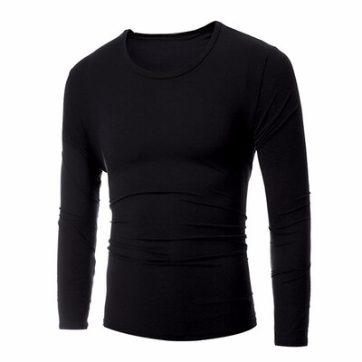 Summer Spring Simple Shirt Long-sleeved Round Neck Mens Casual Slim Pure Color T-shirt
Summer Spring Simple Shirt Long-sleeved Round Neck Mens Casual Slim Pure Color T-shirt