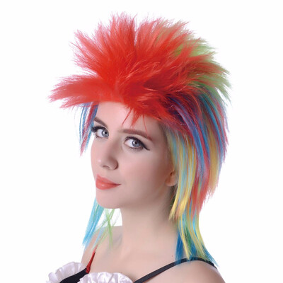 16" Synthetic Short Straight Cosplay Wig Pink Red Blue Rainbow Hair Color Mixing Custom Party Fans Wigs For Women Heat Resistant
16" Synthetic Short Straight Cosplay Wig Pink Red Blue Rainbow Hair Color Mixing Custom Party Fans Wigs For Women Heat Resistant