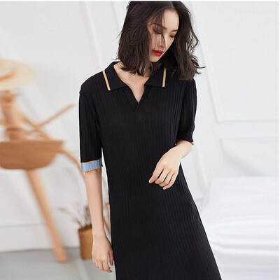 Ice silk knit dress female POPL collar 2018 new womens summer loose T-shirt large size was thin five-point sleeve
Ice silk knit dress female POPL collar 2018 new womens summer loose T-shirt large size was thin five-point sleeve
