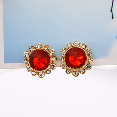 Women Crystal Clip Earrings for Women Round Silver Earrings with Stones Ear Clip Earrings without Piercing
Women Crystal Clip Earrings for Women Round Silver Earrings with Stones Ear Clip Earrings without Piercing