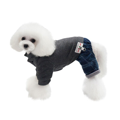 HANHANLEYUAN pet dog clothes puppy four feet with hat autumn&winter cotton warm clothes than bear Teddy small dog&cat clothes supplies suitable for 85 pounds four legs cotton clothes - dark gray
HANHANLEYUAN pet dog clothes puppy four feet with hat autumn&winter cotton warm clothes than bear Teddy small dog&cat clothes supplies suitable for 85 pounds four legs cotton clothes - dark gray