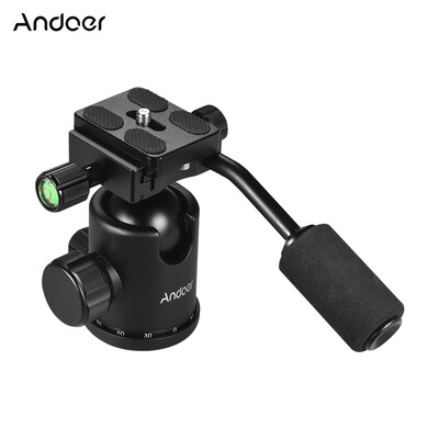 Andoer Handle Tripod Ball Head 360 Degree Rotating Panoramic Ballhead with 14inch Srew 38inch Screw Hole for DSLR Camera Max 1
Andoer Handle Tripod Ball Head 360 Degree Rotating Panoramic Ballhead with 14inch Srew 38inch Screw Hole for DSLR Camera Max 1