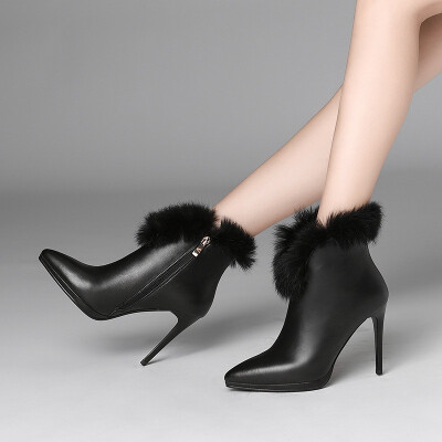 Elegant Mink Fine Stiletto Ankle Ankle Boots Waterproof Platform Leather Boots for Women Fall&Winter English Martin Boots
Elegant Mink Fine Stiletto Ankle Ankle Boots Waterproof Platform Leather Boots for Women Fall&Winter English Martin Boots