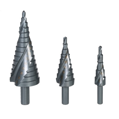 3PCS 4-32mm High Speed Steel HSS Spiral Groove Step Drill Excellent Pagoda Drills Hole Cutting Tool for Metal Cone Drill Bit Hole
3PCS 4-32mm High Speed Steel HSS Spiral Groove Step Drill Excellent Pagoda Drills Hole Cutting Tool for Metal Cone Drill Bit Hole