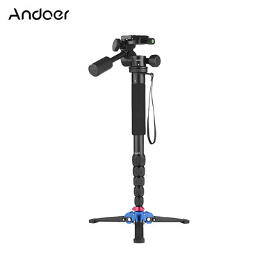 Andoer Portable Carbon Fiber 6-Section Monopod with 3 Way Camera Video Damping Head Unipod Holder Max Height 169cm 14" Screw Mou
Andoer Portable Carbon Fiber 6-Section Monopod with 3 Way Camera Video Damping Head Unipod Holder Max Height 169cm 14" Screw Mou