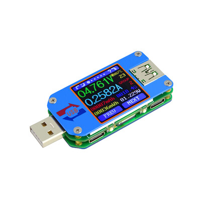 RD UM25UM25C USB 20 Type- C Color LCD Display Tester Voltage Current Meter Voltmeter Ammeter Battery Charge Cable Impedance Resi
RD UM25UM25C USB 20 Type- C Color LCD Display Tester Voltage Current Meter Voltmeter Ammeter Battery Charge Cable Impedance Resi