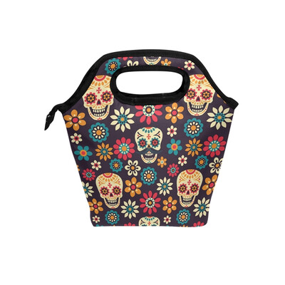 Insulated Lunch Tote Bag Flower Skull Travel Picnic Lunch Handbags Portable Zipper Lunch Bag Box
Insulated Lunch Tote Bag Flower Skull Travel Picnic Lunch Handbags Portable Zipper Lunch Bag Box