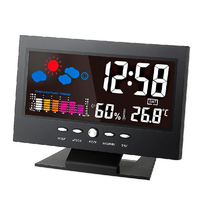 °C°F Multifunctional Indoor Colorful LCD Digital Temperature Humidity Meter Clock Thermometer Hygrometer Calendar Temperature Tre
°C°F Multifunctional Indoor Colorful LCD Digital Temperature Humidity Meter Clock Thermometer Hygrometer Calendar Temperature Tre