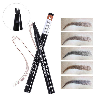 Eyebrows 4 Fork Micro-carving Liquid Eyebrow Pencil Very Fine Waterproof Tint Eye Brow Tattoo Pen Eyebrow Enhancer 
Eyebrows 4 Fork Micro-carving Liquid Eyebrow Pencil Very Fine Waterproof Tint Eye Brow Tattoo Pen Eyebrow Enhancer