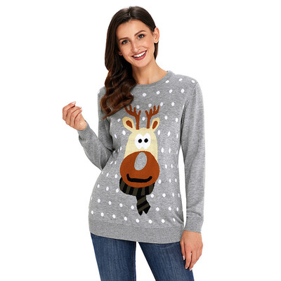 PREISEI 2018 Autumn Winter Sweet Casual Reindeer Polka Dot Pullover O-Neck Long Sleeve Straight Christmas Sweater Women PR27695
PREISEI 2018 Autumn Winter Sweet Casual Reindeer Polka Dot Pullover O-Neck Long Sleeve Straight Christmas Sweater Women PR27695