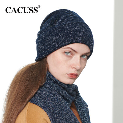 CACUSS Z0330 wool hat female autumn&winter fashion wool knit hat solid color warm headgear dark blue
CACUSS Z0330 wool hat female autumn&winter fashion wool knit hat solid color warm headgear dark blue