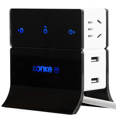Control KK-SS3 intelligent USB stand-up socket WIFI 18 meters 4 USB 3 5 holes rechargeable touch screen smart socket row of plug plug smart home remote APP control timer switch charge protection single control switch
Control KK-SS3 intelligent USB stand-up socket WIFI 18 meters 4 USB 3 5 holes rechargeable touch screen smart socket row of plug plug smart home remote APP control timer switch charge protection single control switch