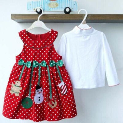 Hot Christmas Party Girl Outfits 2pcs Tops BlousePolka-Dot Dress Sets 2-7Y
Hot Christmas Party Girl Outfits 2pcs Tops BlousePolka-Dot Dress Sets 2-7Y