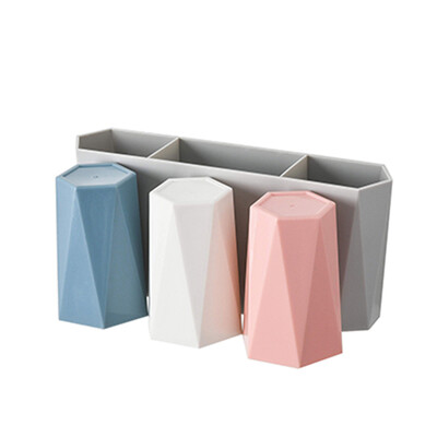 Wall-mounted Geometry 3 Cup Toothbrush Holder Wash Set Toothbrush Holders WhiteGreyPink
Wall-mounted Geometry 3 Cup Toothbrush Holder Wash Set Toothbrush Holders WhiteGreyPink