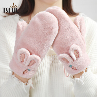Tsful gloves womens autumn&winter warm&velvet thickening ears raw mittens simple fashion cute students Korean version A1875A pink
Tsful gloves womens autumn&winter warm&velvet thickening ears raw mittens simple fashion cute students Korean version A1875A pink