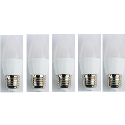 5PCS 4W E27 LED Candle Light Bulb C37 6 Leds SMD 3528 Cold White 320lm 6400K AC 110-240V
5PCS 4W E27 LED Candle Light Bulb C37 6 Leds SMD 3528 Cold White 320lm 6400K AC 110-240V