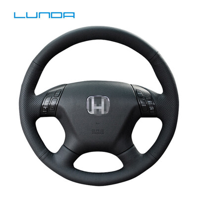 LUNDA Black Leather Car Steering Wheel Cover for Honda Accord Odyssey 2004-2005 hand-stitched Steering Wheel Cover
LUNDA Black Leather Car Steering Wheel Cover for Honda Accord Odyssey 2004-2005 hand-stitched Steering Wheel Cover
