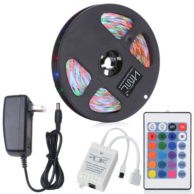 HML 5M Water-proof 24W RGB 2835 SMD 300 LEDs Strip Light with 24 Keys Remote Control&US Adapter
HML 5M Water-proof 24W RGB 2835 SMD 300 LEDs Strip Light with 24 Keys Remote Control&US Adapter