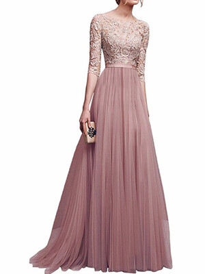 A-Line Jewel Neck Floor Length Georgette Prom Formal Evening Dress with Appliques long sleeve
A-Line Jewel Neck Floor Length Georgette Prom Formal Evening Dress with Appliques long sleeve