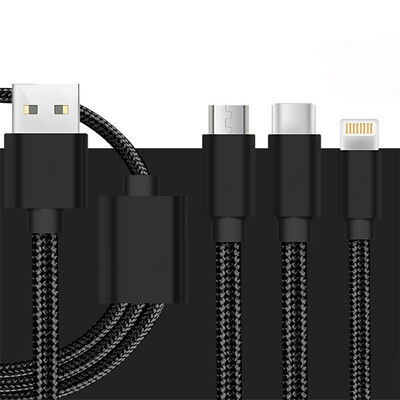 3 in 1 Micro USB Lightning 8PIN Type-C USB Cable 12M Fast Charger High Speed Data Sync Useful Convenient USB Cable
3 in 1 Micro USB Lightning 8PIN Type-C USB Cable 12M Fast Charger High Speed Data Sync Useful Convenient USB Cable