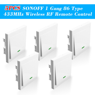 5PCS eWeLink Push Button Wall Light Switch Remote Controller 3 Gang 86 Type ONOff Switch Panel 433MHz Wireless RF Remote Control
5PCS eWeLink Push Button Wall Light Switch Remote Controller 3 Gang 86 Type ONOff Switch Panel 433MHz Wireless RF Remote Control