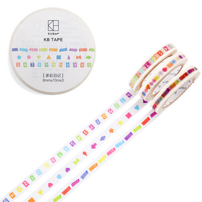Kinbor hand and paper tape 3 package 15mm * 10m hand account tape tape / workbook DTB64033
Kinbor hand and paper tape 3 package 15mm * 10m hand account tape tape / workbook DTB64033