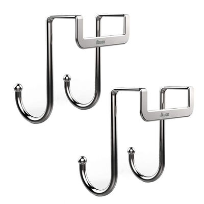 UpperX Over Door Hook - Stainless Steel Heavy Adjustable Double HookOrganizers on The Doors of Cabinets Shower Drawer Closet Shoe
UpperX Over Door Hook - Stainless Steel Heavy Adjustable Double HookOrganizers on The Doors of Cabinets Shower Drawer Closet Shoe