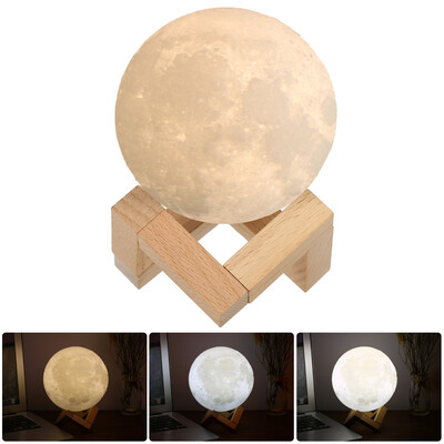 18cm Diameter PLA USB Rechargeable 3D Printing Moon Light 3-Colors Dimmable Touch Sensor Control Luna Night Lamp Bedroom Decor wit
18cm Diameter PLA USB Rechargeable 3D Printing Moon Light 3-Colors Dimmable Touch Sensor Control Luna Night Lamp Bedroom Decor wit