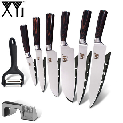 XYj Kitchen Knives Tools 35" 5" 7" 8" inch Stainless Steel Knife Color Wood Handle Kitchen Knife Sharpener Peeler
XYj Kitchen Knives Tools 35" 5" 7" 8" inch Stainless Steel Knife Color Wood Handle Kitchen Knife Sharpener Peeler