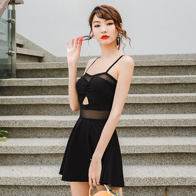 Beidisi swimsuit female conservative one-piece skirt-style belly slimming Korean small fresh spring swimwear swimsuit 18351 black L
Beidisi swimsuit female conservative one-piece skirt-style belly slimming Korean small fresh spring swimwear swimsuit 18351 black L