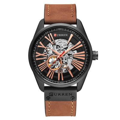 CURREN 8299 Men Watch Brand Mechanical Tourbillon Watch Wristwatch Calendar Leather Automatic Self-wind Sports Clock
CURREN 8299 Men Watch Brand Mechanical Tourbillon Watch Wristwatch Calendar Leather Automatic Self-wind Sports Clock