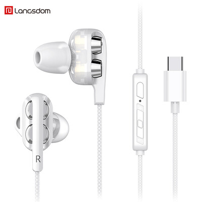 Lanston D4C-T Type-c earphones in-ear cable tuning with wheat sound insulation noise reduction subwoofer quad-core double moving ring type c interface mobile phone karaoke chicken game headset white
Lanston D4C-T Type-c earphones in-ear cable tuning with wheat sound insulation noise reduction subwoofer quad-core double moving ring type c interface mobile phone karaoke chicken game headset white