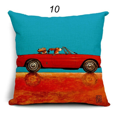 Hot Sale Pillow Lovely Cartoon Dog Driving Car Vintage Almofadas 45X45CM Linen Pillow Decorative Linen Cushion Cover
Hot Sale Pillow Lovely Cartoon Dog Driving Car Vintage Almofadas 45X45CM Linen Pillow Decorative Linen Cushion Cover