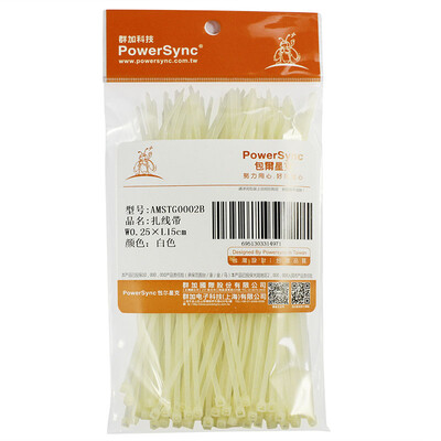 PowerSync AMSTG0002B self-locking nylon cable ties cable tie tie line with cable management wire finishing with 100PCS bag 150mm
PowerSync AMSTG0002B self-locking nylon cable ties cable tie tie line with cable management wire finishing with 100PCS bag 150mm