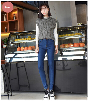 High-waisted&fleece jeans winter womens feet thickened smokey gray stretch pants plus cotton pants
High-waisted&fleece jeans winter womens feet thickened smokey gray stretch pants plus cotton pants