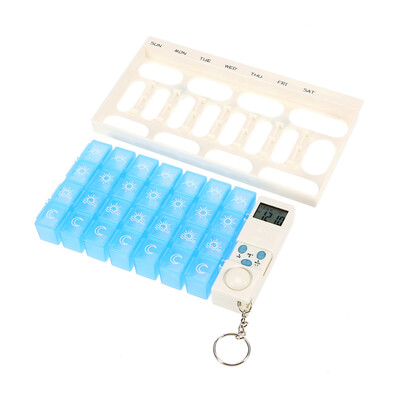 Pill Box Timer Digital Pills Reminder 7-Day Medicine Organizer Container Detachable LED Light 4 Groups Alarm Clock
Pill Box Timer Digital Pills Reminder 7-Day Medicine Organizer Container Detachable LED Light 4 Groups Alarm Clock