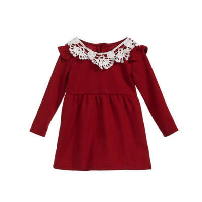 Women Mother Daughter Matching Dress Long Sleeve Party Skater Sundress Dresses
